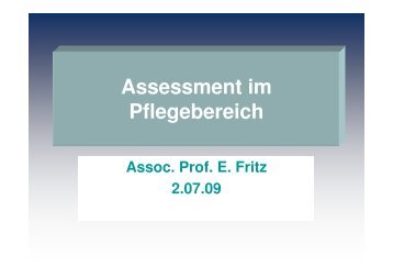 Assessment im Pflegebereich