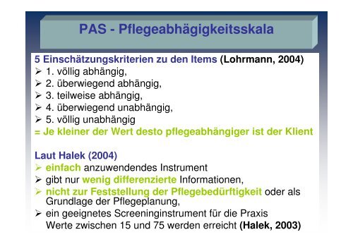 Assessment im Pflegebereich