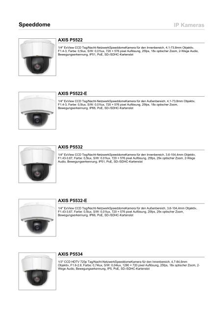 Katalogauszug Dekom IP-Kameras - IGS-Industrielle ...