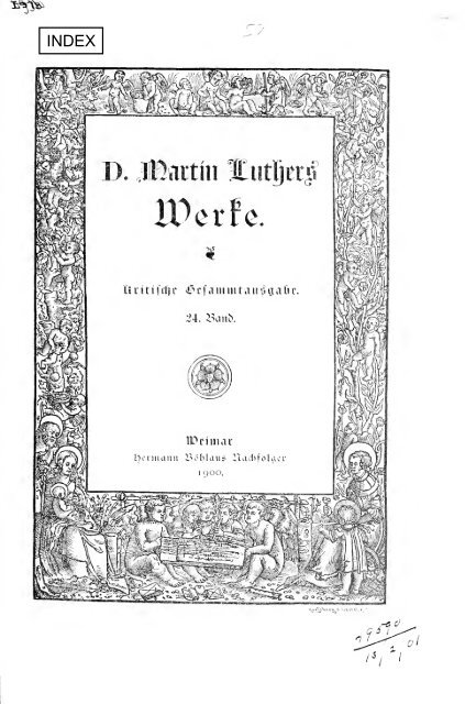 Reihenpredigten über 1. Mose (1523/24 ... - Maarten Luther