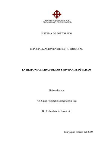 La Responsabilidad Civil de los Servidores Publicos