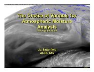 The Choice of Variable for Atmospheric Moisture Analysis The ...