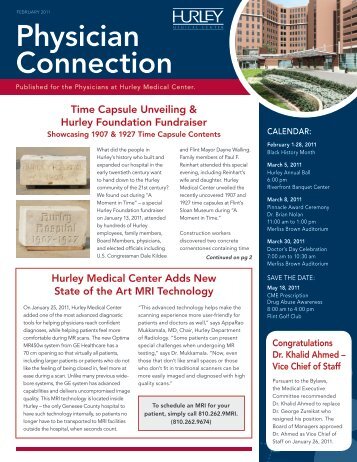 February - Hurley Medical Center Education & Research