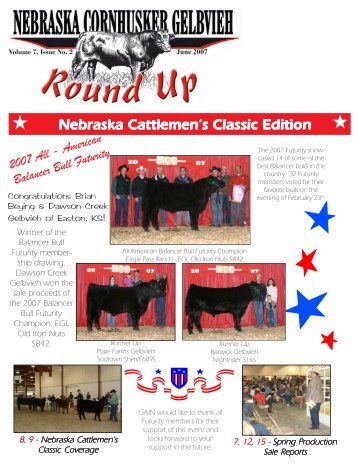 Nebraska Cattlemen's Classic Edition - Gelbvieh Association In ...