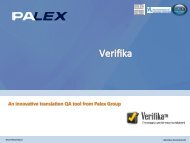 An innova*ve transla*on QA tool from Palex Group - LT-Innovate