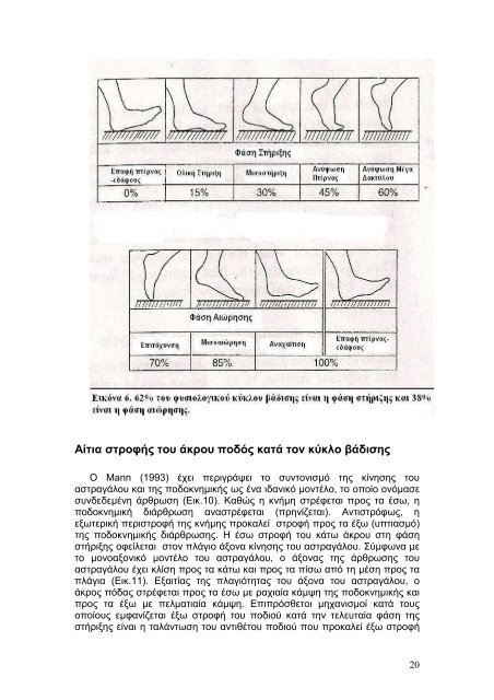 Η βιοµηχανική του άκρου ποδός. Μελέτη της φάσης στήριξης ενός ...