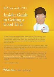 Insider Guide to Getting a Good Deal - Hotels.com Press Room