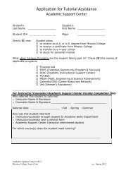 Tutoring Referral Form - Mission College