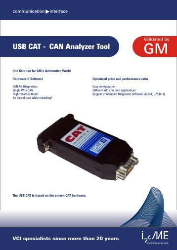 USB CAT - CAN Analyzer Tool - I+ME ACTIA GmbH