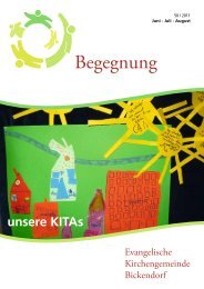 unsere KITAs - Evangelische Kirchengemeinde Bickendorf