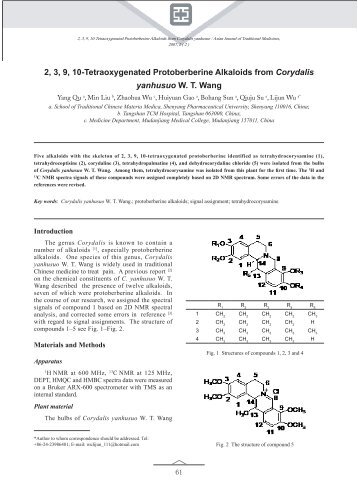 2, 3, 9, 10-Tetraoxygenated Protoberberine Alkaloids from Corydalis ...