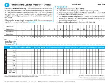 immunization log temperature log for refrigerator and freezer celsius immunization log temperature log for refrigerator and freezer celsius
