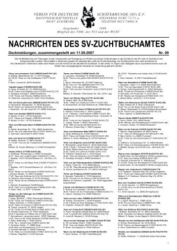 NACHRICHTEN DES SV-ZUCHTBUCHAMTES - Slezin Lovan