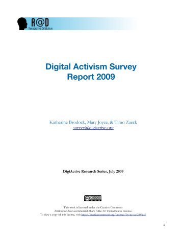 Digital Activism Survey Report 2009