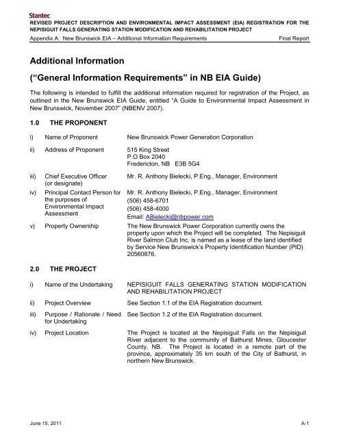 Environmental Impact Assessment(EIA) Registration for the ...