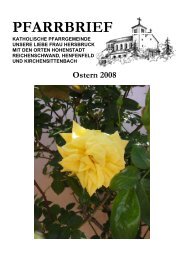 Ostern 2008 - Katholische Pfarrgemeinde MariÃ¤ Geburt Hersbruck