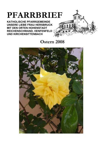 Ostern 2008 - Katholische Pfarrgemeinde MariÃ¤ Geburt Hersbruck