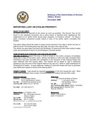 reporting lost or stolen property - Embassy of the United States ...