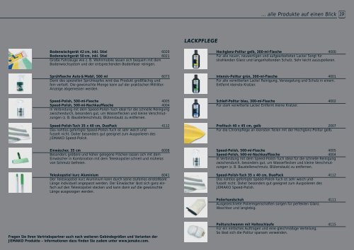 Auto & Mobil Prospekt - JEMAKO - how to clean?