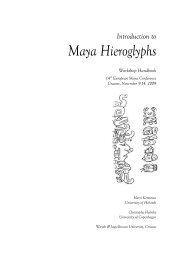 Introduction to Maya Hieroglyphs Workshop Handbook - Wayeb