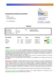 Demo-Befund Mann - Vitatest