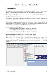 l'adresse E-Mail - HELMo Service Informatique