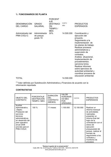 Plan de Manejo PNN Doña Juana - Parques Nacionales de Colombia