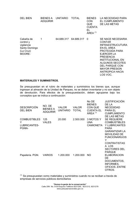 Plan de Manejo PNN Doña Juana - Parques Nacionales de Colombia