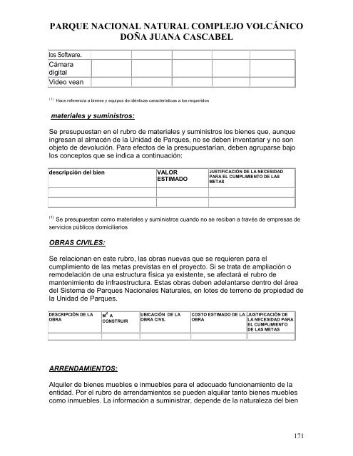 Plan de Manejo PNN Doña Juana - Parques Nacionales de Colombia