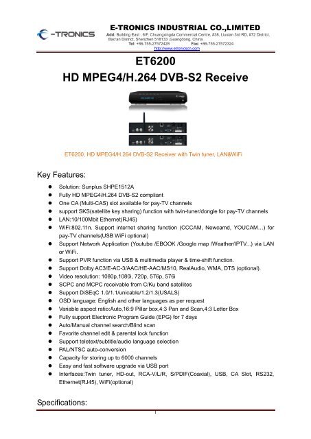U6200, Receptor TDT HD doble tuner CI FTE MAXIMAL