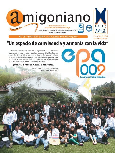 Amigoniano No 138 - Diciembre de 2013 - FundaciÃ³n Universitaria ...