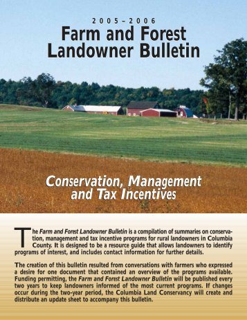 Agricultural Assessment - Columbia Land Conservancy