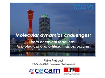 Molecular dynamics challenges: from chemical reactions to ...