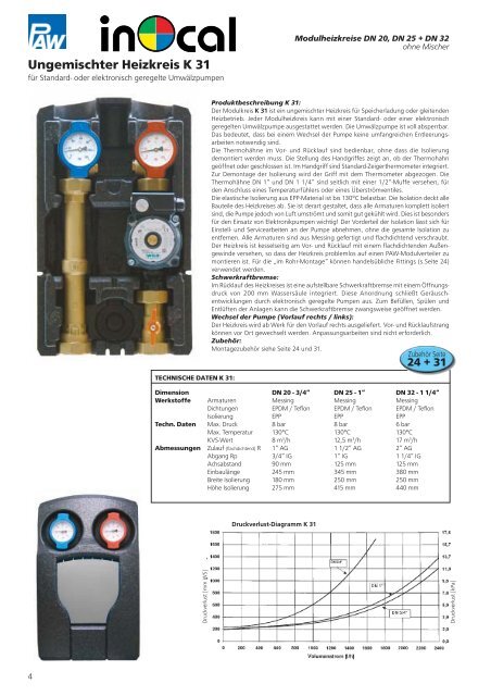 Gemischter Heizkreis K 34 mit 3-Wege-Mischer mit einstellbarem ...