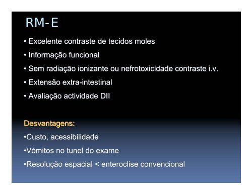 Enterografia e enteroclise por TC