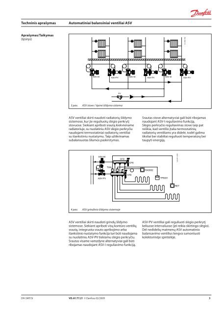 Automatiniai balansiniai ventiliai ASV - Danfoss