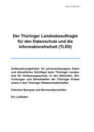 Referat 1 - Thüringer Landesbeauftragter für den Datenschutz