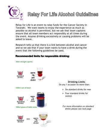 ALCOHOL GUIDELINES FOR - Relay for Life