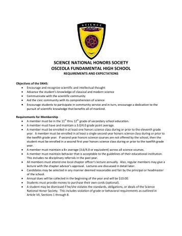 Membership Form - Osceola Fundamental High School