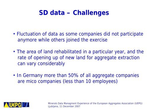 European Mining Industry Experience in the Minerals Data ...
