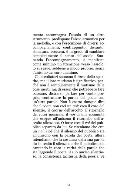 Il poeta e il coro del silenzio, un intervento di ... - Il primo amore