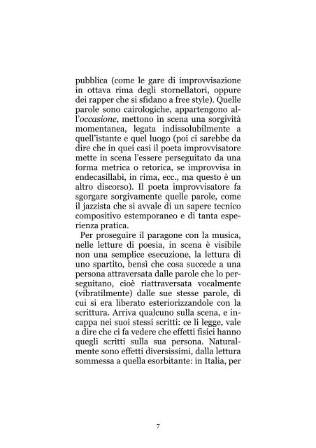 Il poeta e il coro del silenzio, un intervento di ... - Il primo amore