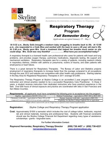 Respiratory Therapy - Skyline College