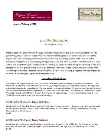 Download PDF - Robert Kacher Selections