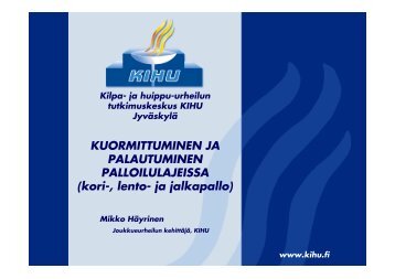 pdf - Kilpa- ja huippu-urheilun tutkimuskeskus