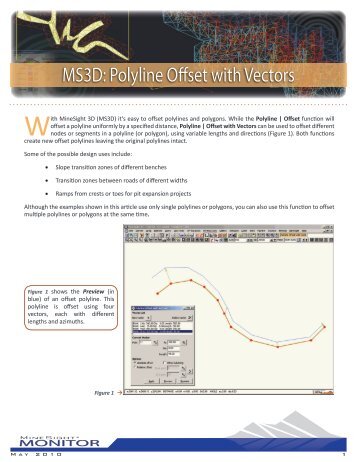 MS3D: Polyline Offset with Vectors - Mintec, Inc.