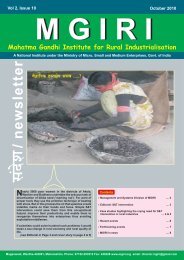 NewsLetter Oct 2010 - Mahatma Gandhi Institute for Rural ...