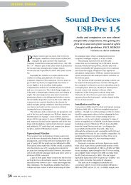 Sound Devices USB-Pre 1.5 - Institute of Professional Sound