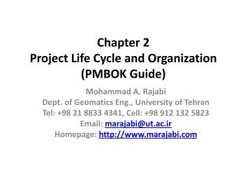 Chapter 2p Project Life Cycle and Organization (PMBOK Guide)