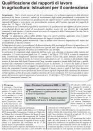 Qualificazione dei rapporti di lavoro in agricoltura ... - UILA Potenza